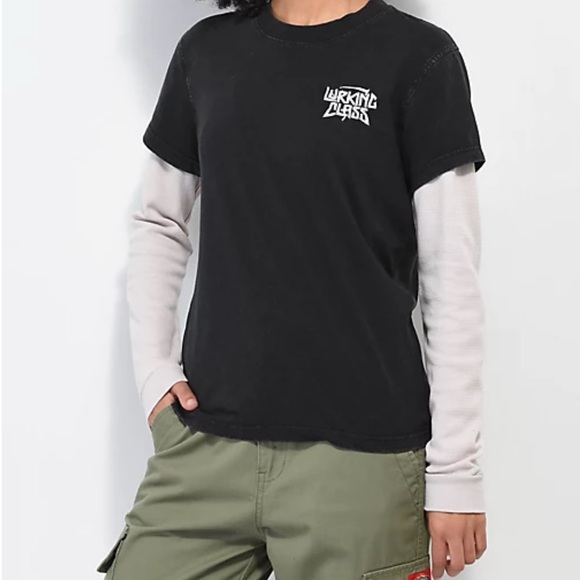 Lurking Class by Sketchy Tank Metal Scythe 2Fer Black Long Sleeve T-Shirt Small - Picture 3 of 10